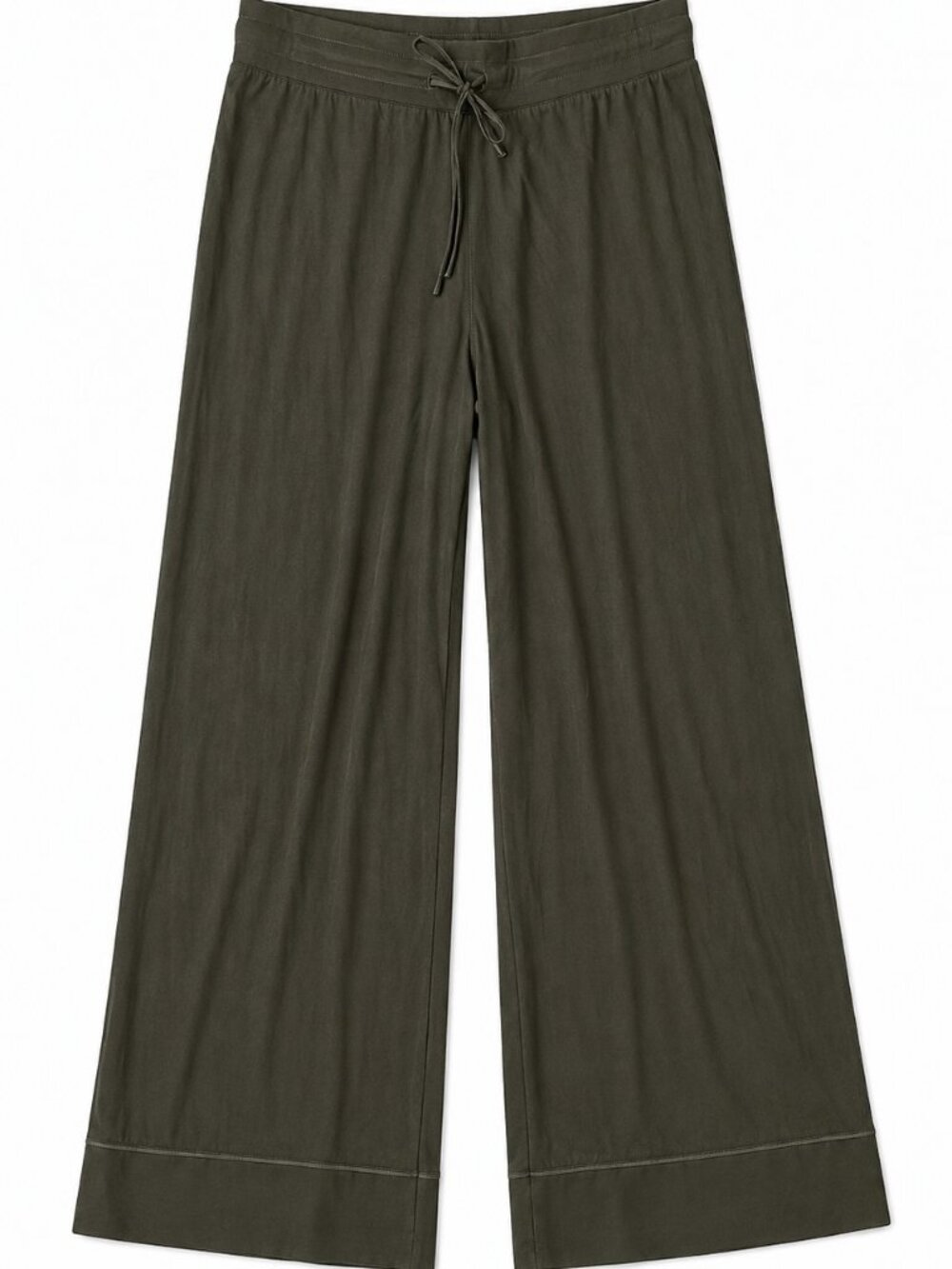 GAP BODY Softest Modal Wide Leg Drawstring Pajama Lounge Pants Olive Sz M EUC - Picture 2 of 9